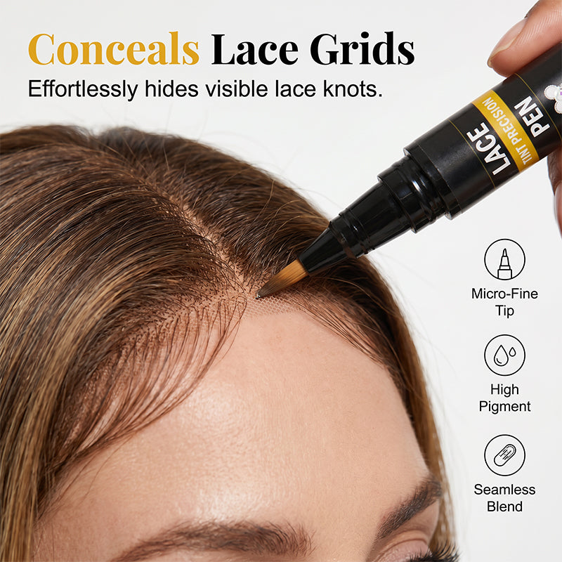 ✨50% OFF NOW! Lace Tint Scalp Tint Pen – Instant Lace Knot Melting Pen, Sweat Resistant Wig Hairline Tint, Natural Scalp Look for Lace Front Wigs