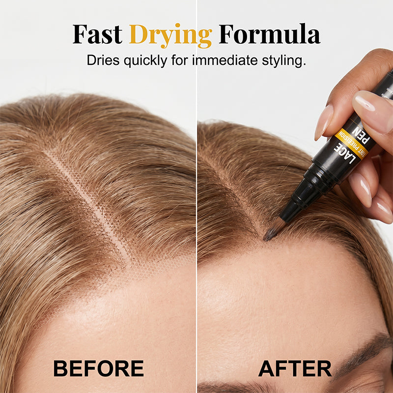 ✨50% OFF NOW! Lace Tint Scalp Tint Pen – Instant Lace Knot Melting Pen, Sweat Resistant Wig Hairline Tint, Natural Scalp Look for Lace Front Wigs