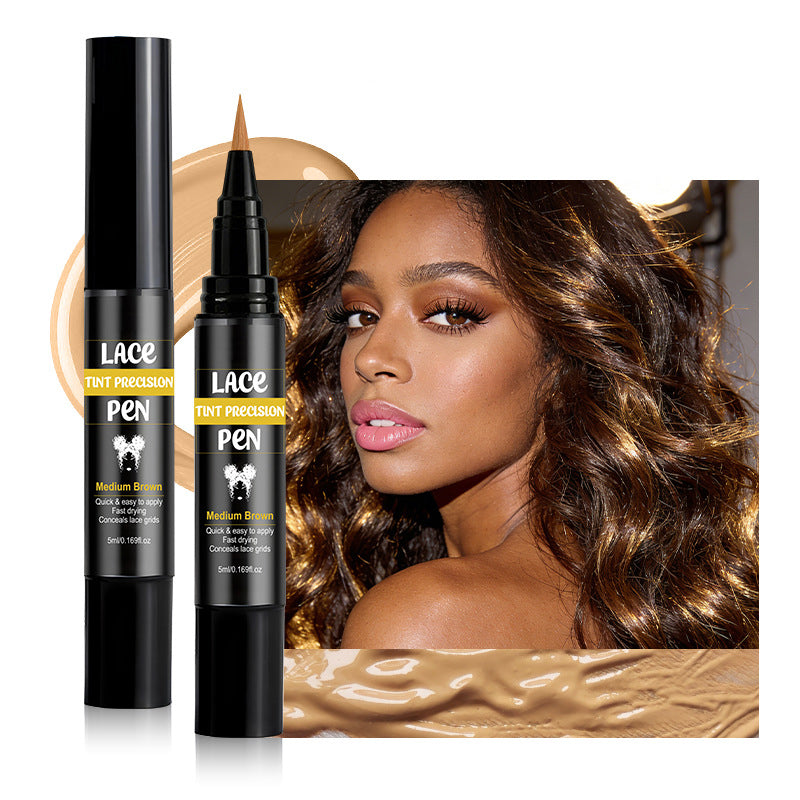 ✨50% OFF NOW! Lace Tint Scalp Tint Pen – Instant Lace Knot Melting Pen, Sweat Resistant Wig Hairline Tint, Natural Scalp Look for Lace Front Wigs
