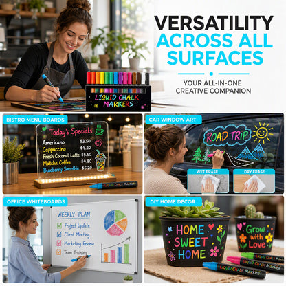 Vibrant Liquid Chalk Markers for Multiple Surfaces