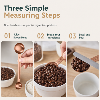 Stainless Steel Dual-Sided Measuring Spoon