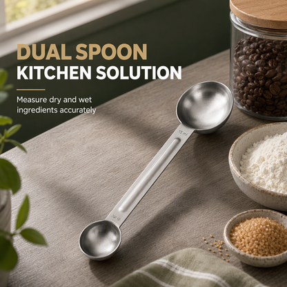 Stainless Steel Dual-Sided Measuring Spoon