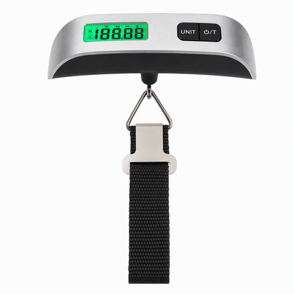 Portable 50kg LCD Mini Electronic Luggage Scale T-Shaped Handheld Hanging Scale with Hook