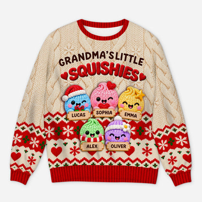 Squishy Dumpling Ugly Sweater - Personalized Gifts for Grandmas & Grandkids